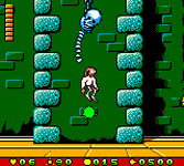 une photo d'Ã©cran de Earthworm Jim - Menace 2 the Galaxy sur Nintendo Game Boy Color